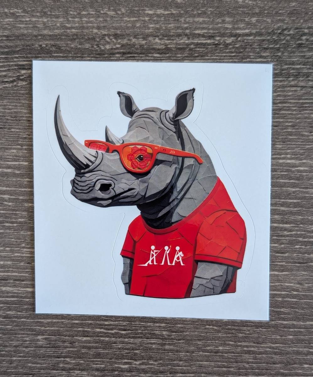 CCG Stickers Series 1 - Individual 2 CCG Rhino Sticker